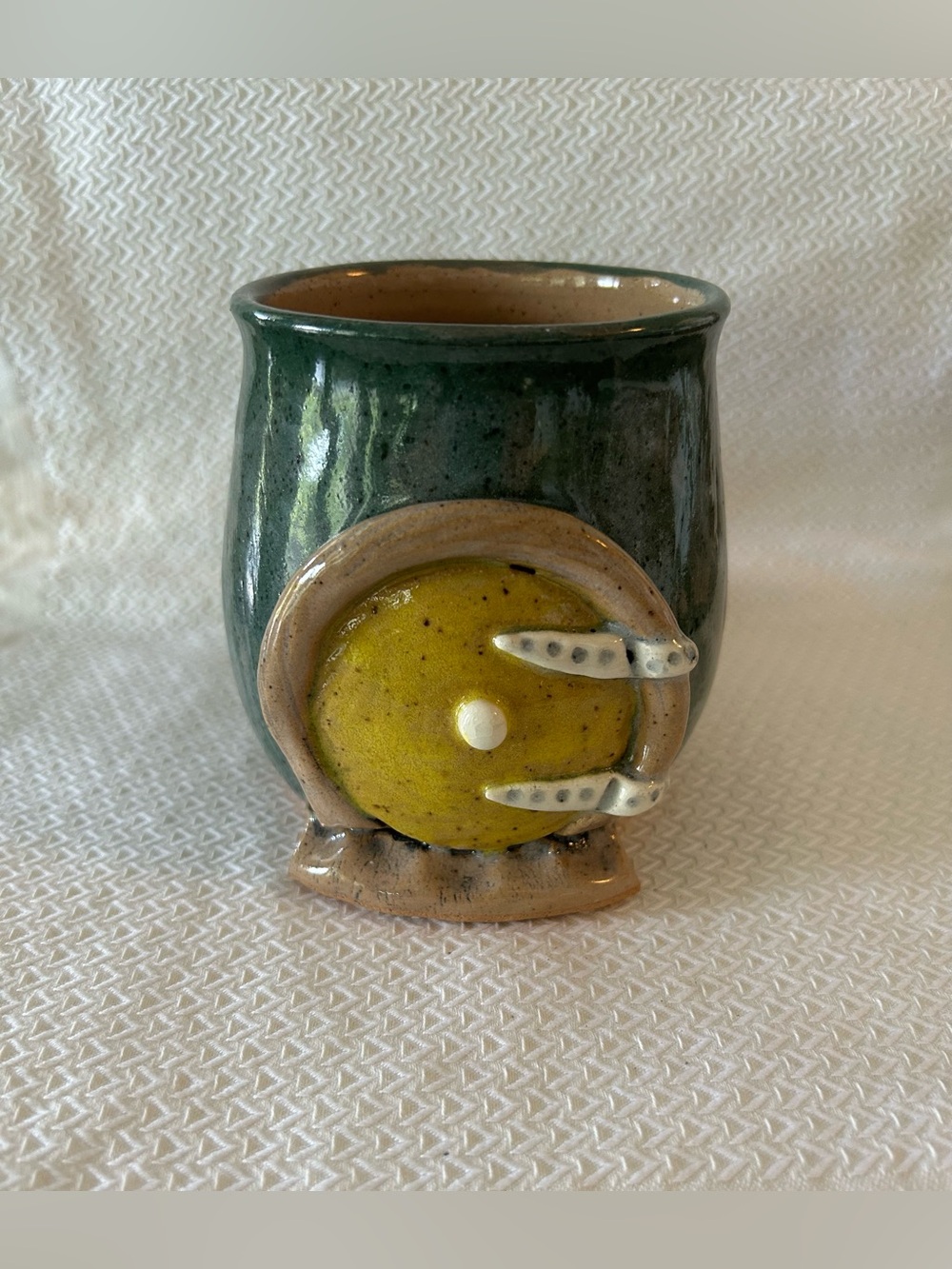 HOGENSON Hobbit Door Fairy Cup Mug Handcrafted Pottery Stoneware LOTR Fantasy